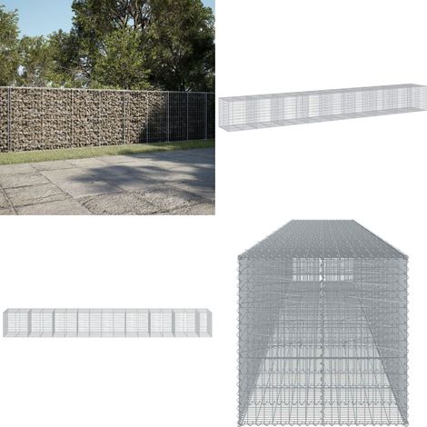 vidaXL Gabione mit Deckel 850x100x100 cm Verzinktes Eisen (1/5)