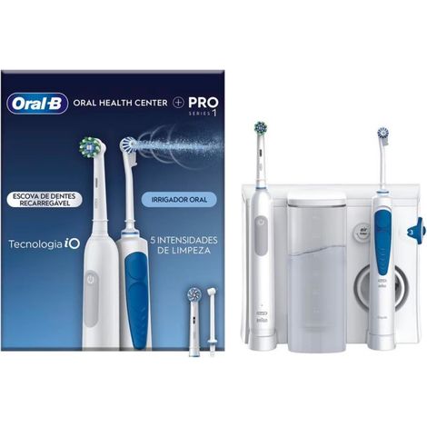 ORAL-B SERIES PRO 1 WHITE + OXYJET / CEPILLO DE DIENTES ELÉCTRICO + IRRIGADOR DENTAL DE AGUA (1/4)