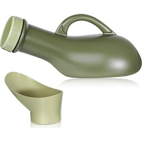 QORVA-Urinoir unisexe pour incontinence - Bouteille d'urine portable - Grand récipient pour le camping, la voiture, les voyages, les embouteillages - 1 l