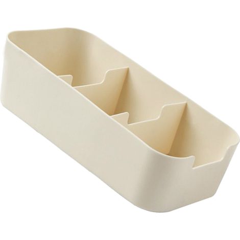 Boîte de rangement empilable en plastique trapézoïdale pour chaussettes et sous-vêtements, boîte à chaussettes de bureau de type tiroir. (1/5)