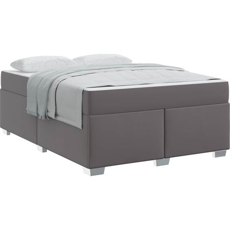 Maison Exclusive - Struttura del letto con materasso Grigio 160 x 200 cm Tessuto