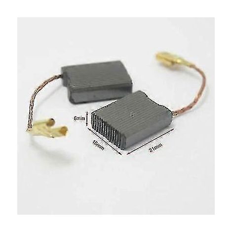 Balais de charbon de rechange, paquet de 10 (6x16x21 mm) pour mini-perceuses, meuleuses électriques et outils rotatifs, taille 6 à 20. (1/5)