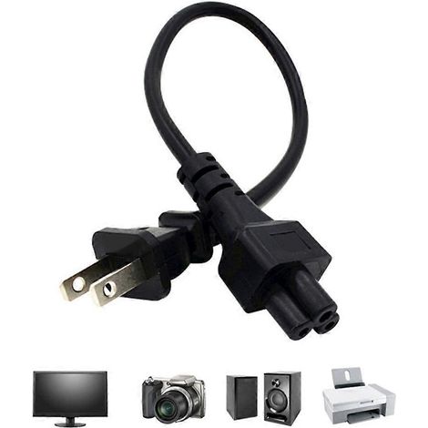 Câble de conversion NEMA 1-15P vers IEC 320 C5 (USA) - Connecteur mâle 2 broches NEMA 1-15P vers IEC 320 C5 (1/4)