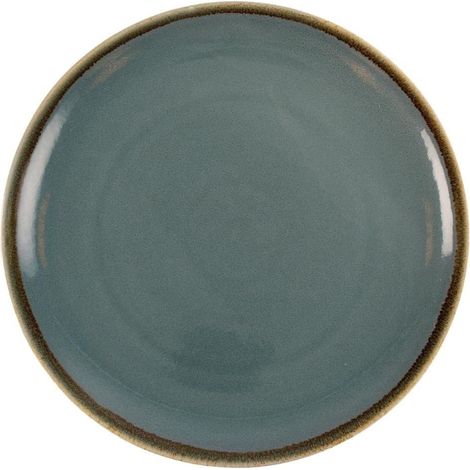 Assiette plate ronde couleur océan Kiln, 280 mm (lot de 4), porcelaine vitrifiée, GP465 (1/5)