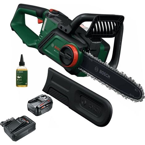 Bosch Green 18v Cordless 30cm Chainsaw 300mm Bar Length + 1 x 4ah Battery Kit