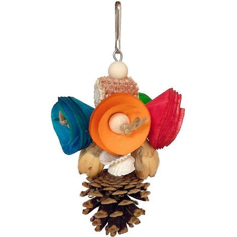 Jouet coloré à mâcher et à ronger pour l'exercice et le divertissement de votre oiseau.