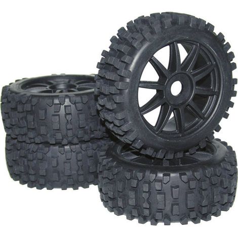 [GEBRAUCHT] B-Ware Reely Buggy Kompletträder Big Core 10-Speichen schwarz 1:8 Tuning 40mm 114mm 4er (1/2)
