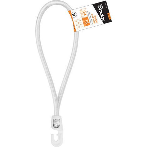 Tendeurs boucle élastique blanc 25 cm ø 4mm avec 1 crochet PVC (lot de 25 pièces) (1/2)