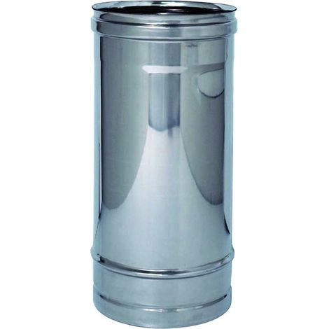 Tubo lineare per canna fumaria in monoparete in acciaio inox 5aisi 316l Ø 80 x h.1000 mm