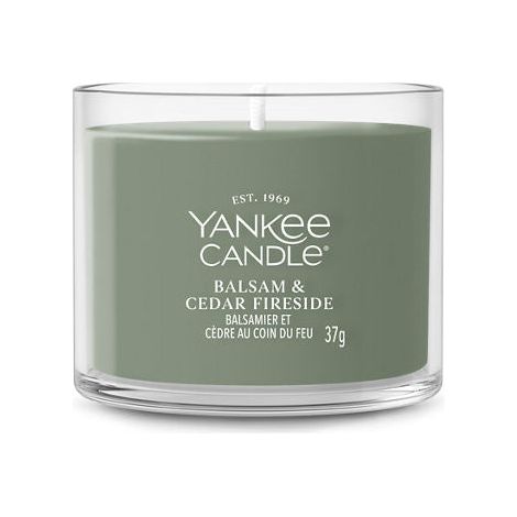 Candela Votive Balsam & Cedar Fireside 37g Verde Yankee Candle