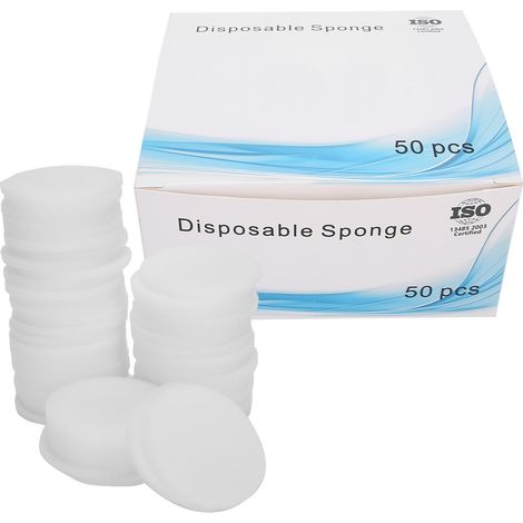 50 tampons éponge jetables doux, mousse de nettoyage dentaire, rechange pour fraise dentiste, nettoyage des dents, support de polissage (1/5)