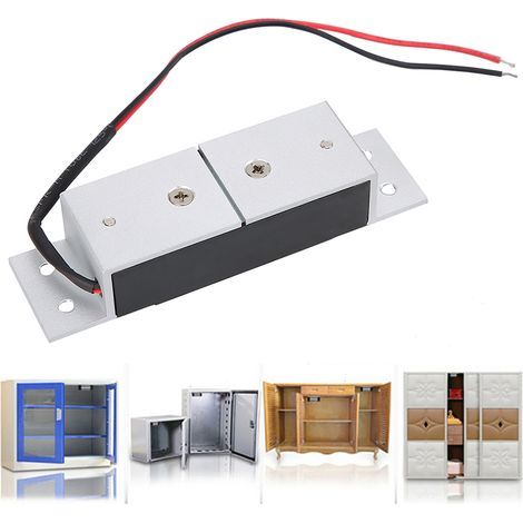 Verrouillage électromagnétique 60KG 12V pour portes, tiroirs et armoires, sécurité renforcée