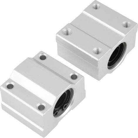 Lot de 4 SCS12UU Coussinet Linéaire Aluminium 36x42x28mm, Bloc Coulissant à Billes pour Guide Linéaire (1/5)