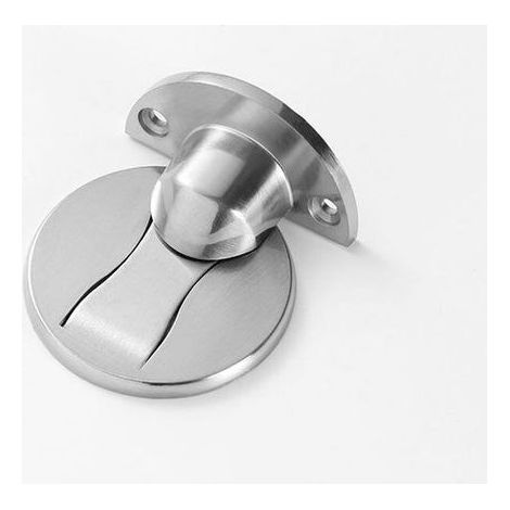 Magnetic door stop, metal door stop, zinc alloy (1 piece, brushed silver).High quality, the ideal choice for families. (1/5)
