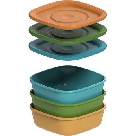 Set di 3 contenitori multicolor 0,74 lt