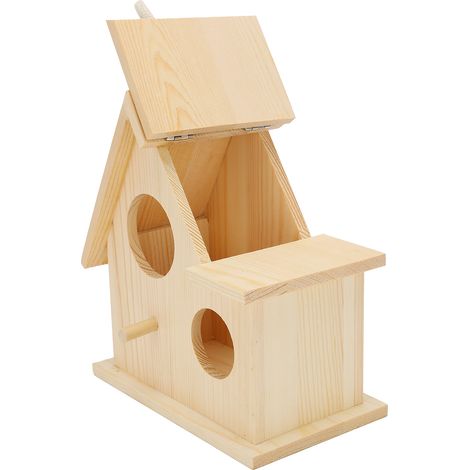 Nichoir en bois créatif, cage d'élevage, nid d'oiseau, décoration de jardin, suspension pour balcon, volière, décoration intérieure (1/5)