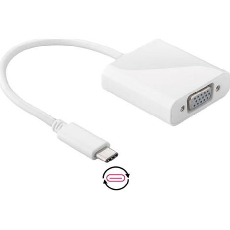 DY-TU2726W CÂBLE VIDÉO ET ADAPTATEUR USB TYPE-C VGA (D-SUB) BLANC (1/3)