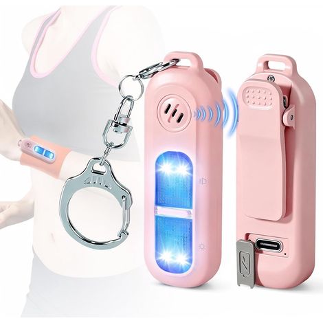 Alarme de sécurité personnelle - Sirène 130 dB, flash LED et lampe torche - Alarme d'urgence portable - alarme de poche (1/5)