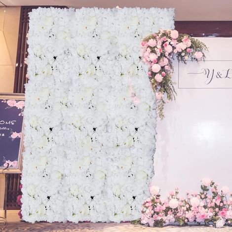 Set von 6 simulierten künstlichen Wänden für Hochzeiten, Straßen, Heimdekoration, Hochzeiten, Bühnen, 40 x 60 cm (weiß) (1/5)