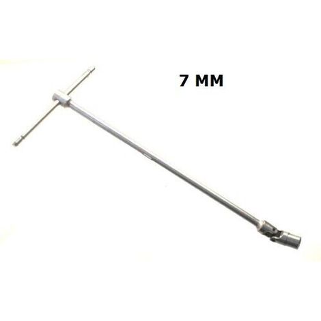 CHIAVE A T CON SNODO SNODABILE MISURA 7 MM MANICO SCORREVOLE