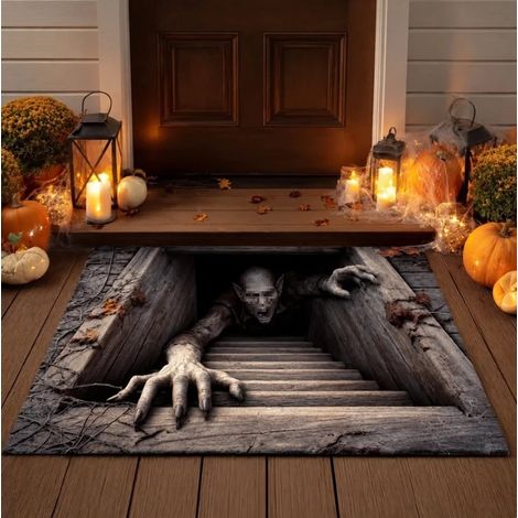MegaHaustechnik Verwaltungs-GmbH - Tapis de porte d'entrée Halloween B - 80 x 120 cm