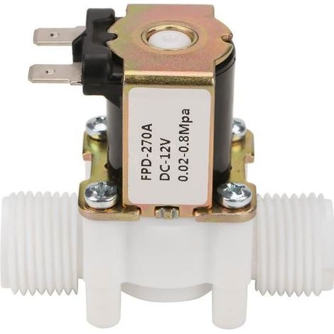 Electrovanne - Plastique - 12V - G1/2\" NC - 0-55℃ - 0,02-0,8 MPa (1/3)