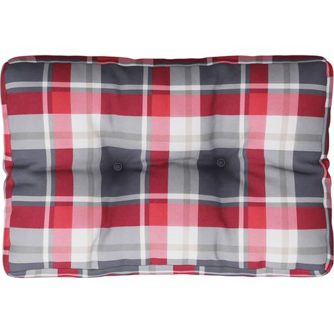 Maison Exclusive - Cuscino per Pallet a Quadri Rossi 60x40x12 cm in Tessuto
