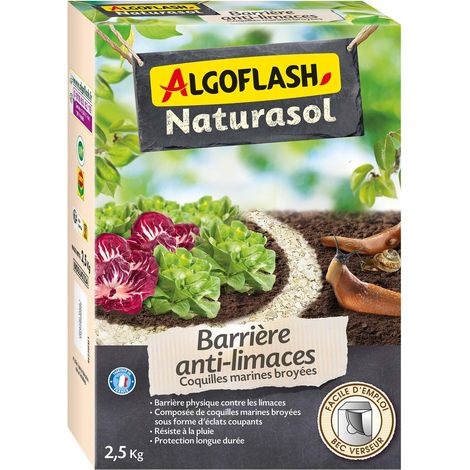 ALGOFLASH NATURASOL Barriera a lumace, a base di conchiglie marine frantumate, Made in Francia, 2.5 kg, BIOSLUG25A, nc (1/3)