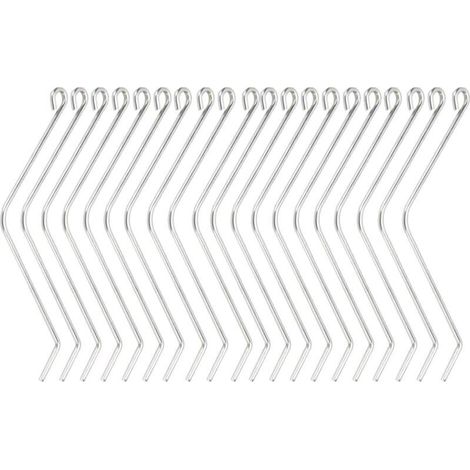 Juego de 20 conectores de acero inoxidable para colmenas, soporte para doblar alambre para herramientas de apicultura, conectores de madera para colmenas -Crezuo