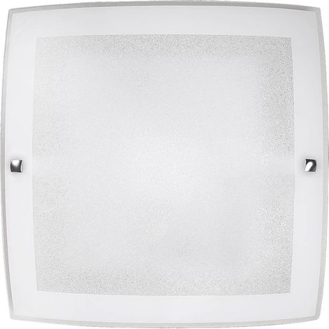 Plafonnier carré verre blanc 39,5 cm 2xE27 Rabalux (1/3)
