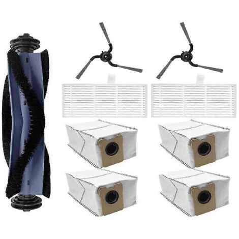 BARKBUSTERS Pièce de rechange pour aspirateur robot Eufy C10 : rouleau principal, brosse latérale, filtre HEPA, sac à poussière. Accessoires inclus. (1/5)
