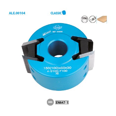 Leman – Porte-outils à profiler 120mm pour bois massif – Changement simultané des fers et contre-fers – Coupe nette sans éclat (1/2)