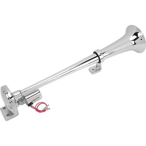Elektrisches Einrohrhorn für Züge, Waggons und Boote, verchromte Zinklegierung, 135 dB, 450 mm, 12 V/24 V (1/5)
