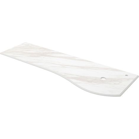 Salgar Waschtischplatten MAM 1500 links für Aufsatzbecken WEIßER MARMOR 1510 x 12 x 510 mm (1/4)