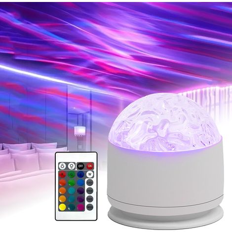 Projecteur - Lampe aurores boréales projecteur de ciel étoilé lampe aurore, lampe à lave RGB 3D avec 16 effets d'éclairage, avec télécommande pour chambres et décorations de fête. (1/5)