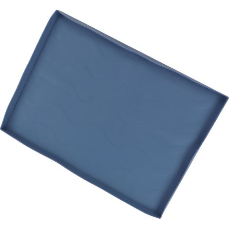 Tapis protecteur silicone pour plaque de cuisson antiadhésive robuste pour barbecue plan de travail bleu petit (1/5)