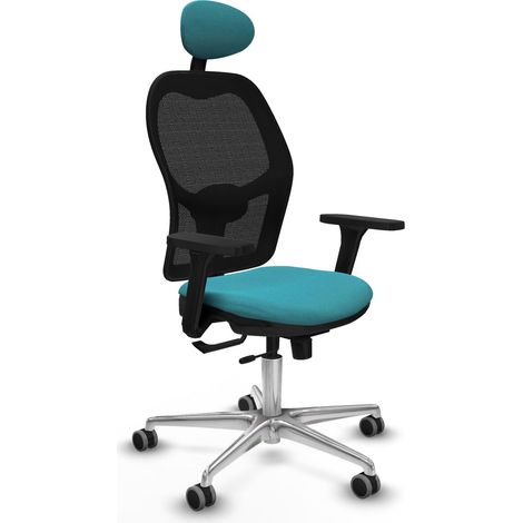 Chaise de bureau piqueras y crespo Jorquera noir mousse haute densité (1/2)