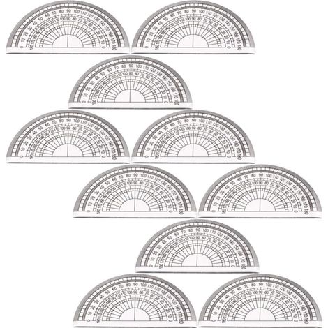 Rapporteur d'angle transparent Ipetboom, 180 degrés, lot de 10 (1/5)