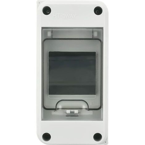 Coffret Electrique Etanche Exterieur IP65, 3 Modules, ABS de Surface en Plastique, Boite de Boitier Etanche Electrique Exterieur, Armoire de Contrôle, Coffret Modulaire Boitier de Jonction (3 Way)
