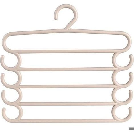 Cintres pour pantalons peu encombrants Organisateur de placard multicouche antidérapant Cintre de placard pour leggings. (1/5)
