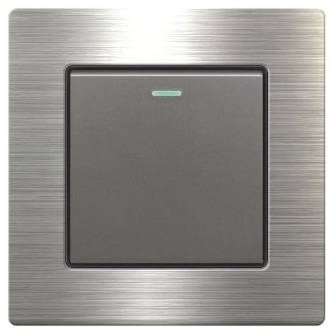 Interrupteur de bouton-poussoir de cloche de porte en acier inoxydable (Single control switch open), polyvalent et pratique