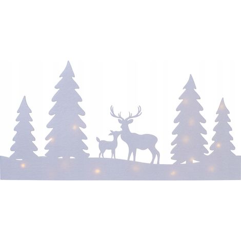 Decorazione natalizia in feltro per finestre con catena di luci LED Livarno (1/2)