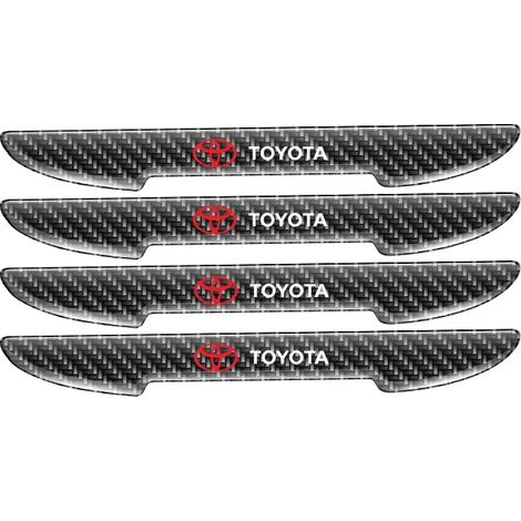 (4 pièces) Protection adhésive pour poignées de portières de voiture, bande anti-collision, compatible avec Toyota Camry, Yaris, Hilux, Prius, Avensis, Auris et Corolla.