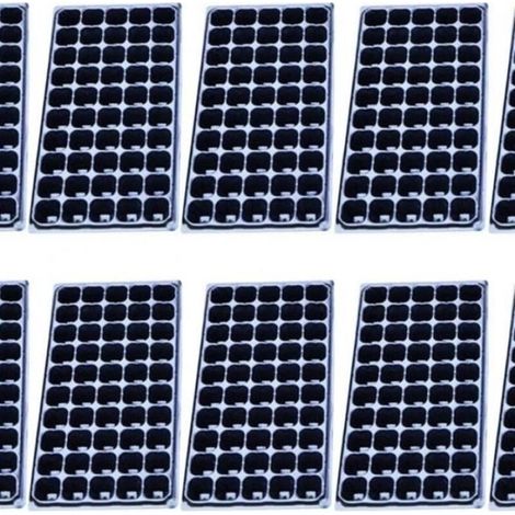 Cellfast – Pack de 10 plateaux de semis 50 trous 5,5 cm – Pliable en PP anti-vieillissement – Pour germination optimale des graines