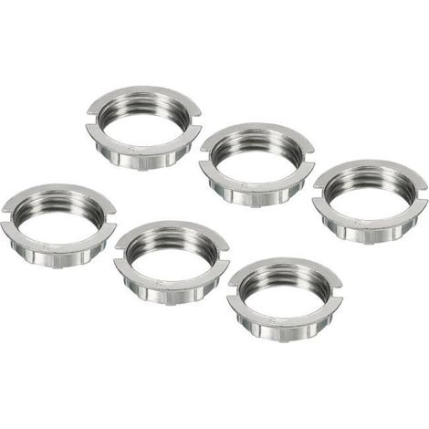 MAP G9 Anneau Adaptateur Abat Jour Réducteur Lumière Douille Lampe M20 Support Zinc Alliage pour Luminaires Blanc 6Pcs