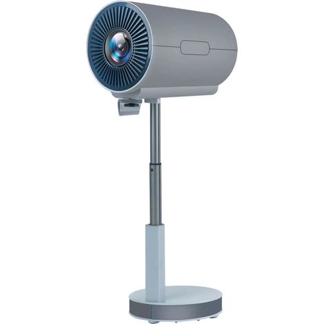 Nouveau projecteur mini Android 13.0 4K 2026 – Résolution native 1080P, 500 ANSI lumens, mise au point électrique – Projecteur domestique avec support pliable intégré – Gris anthracite (1/5)