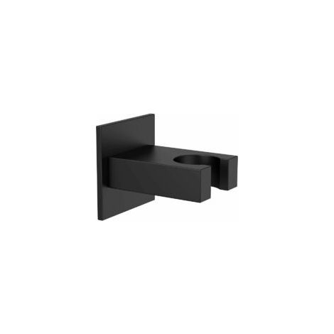 Support de douchette à main, support de douchette à main noir, support de douchette à main rectangulaire (noir) (1/5)