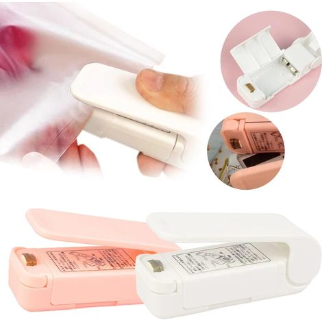 Scelleuse de sacs miniature (lot de 2), scelleuse thermique portable, scelleuse de sacs portable (1/5)