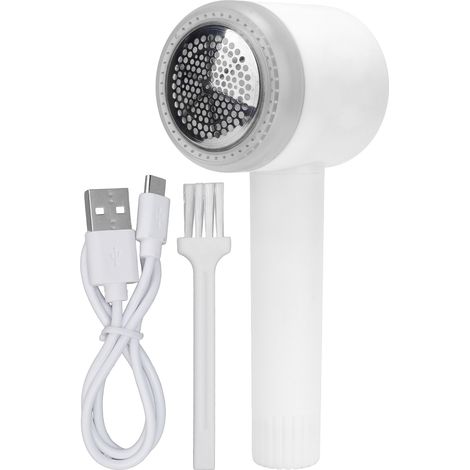 Coupe-peluche électrique rechargeable USB 2 en 1 rasoir à peluches pour vêtements blanc portable domestique (1/5)
