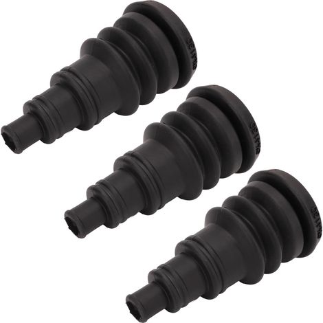 Funda protectora ignífuga para pasacables - 3 piezas, goma negra universal para haces de cables de 3/8" a 1". (1/5)